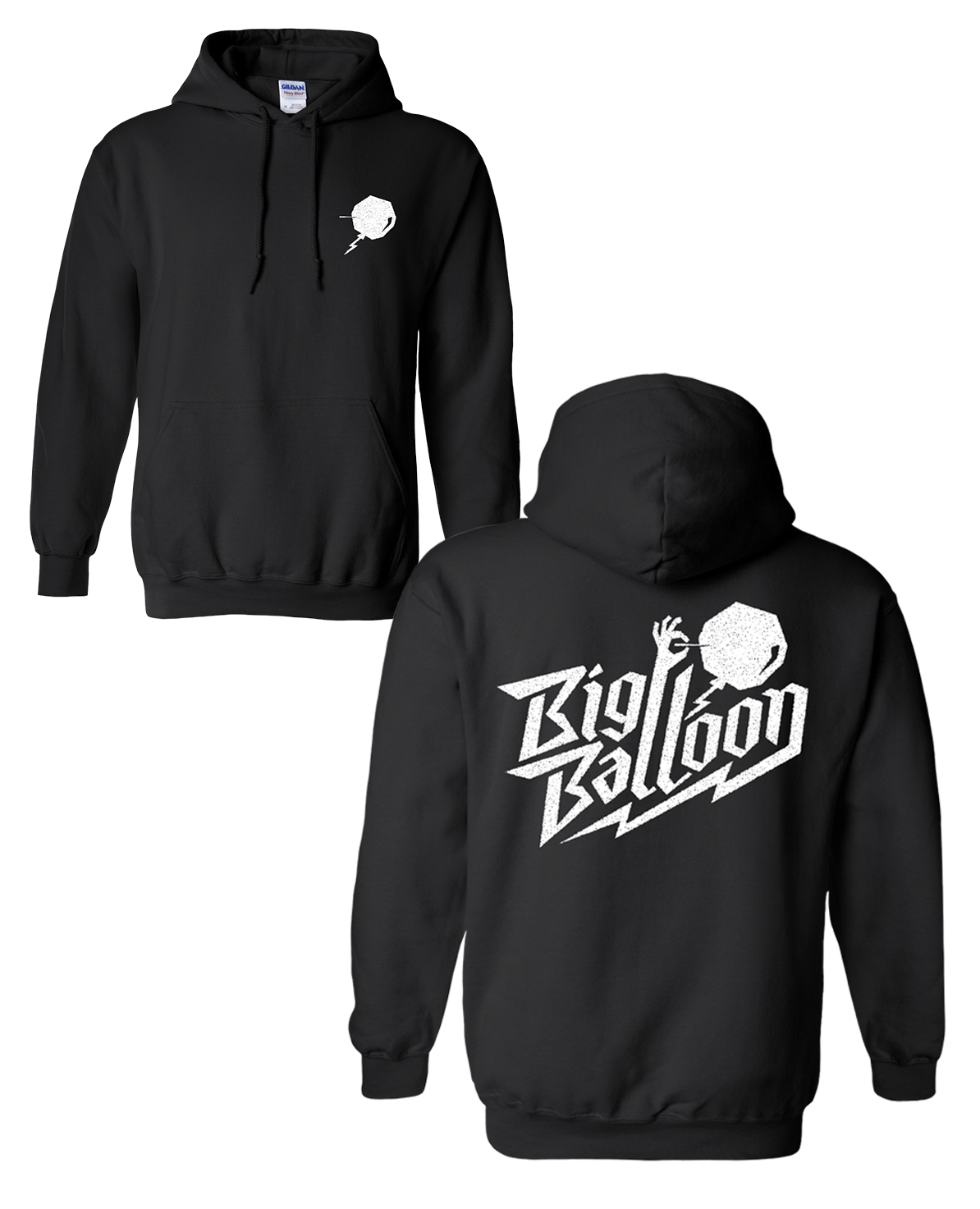 Download Black Hoodie - Front and Back Logo - Big Balloon Productions
